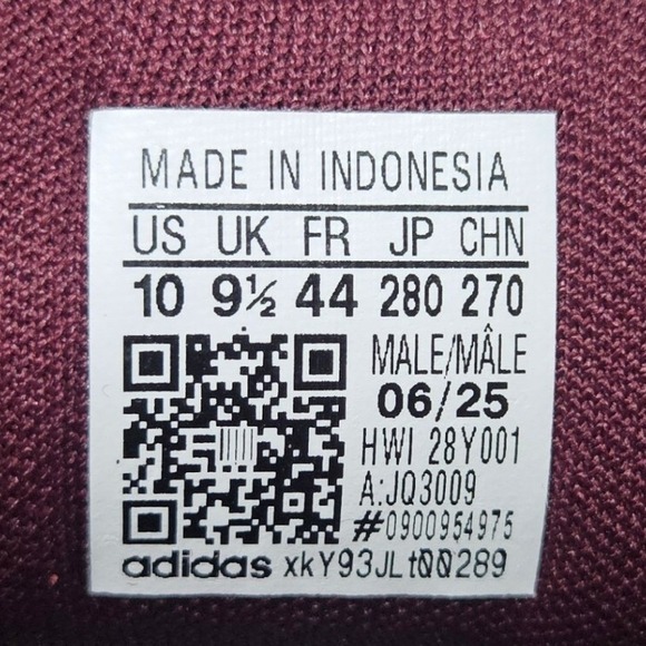 Adidas Grand Court Alpha 00s Sneakers JQ3009 Burgundy Suede Gum Mens Size 10 - Picture 9 of 12